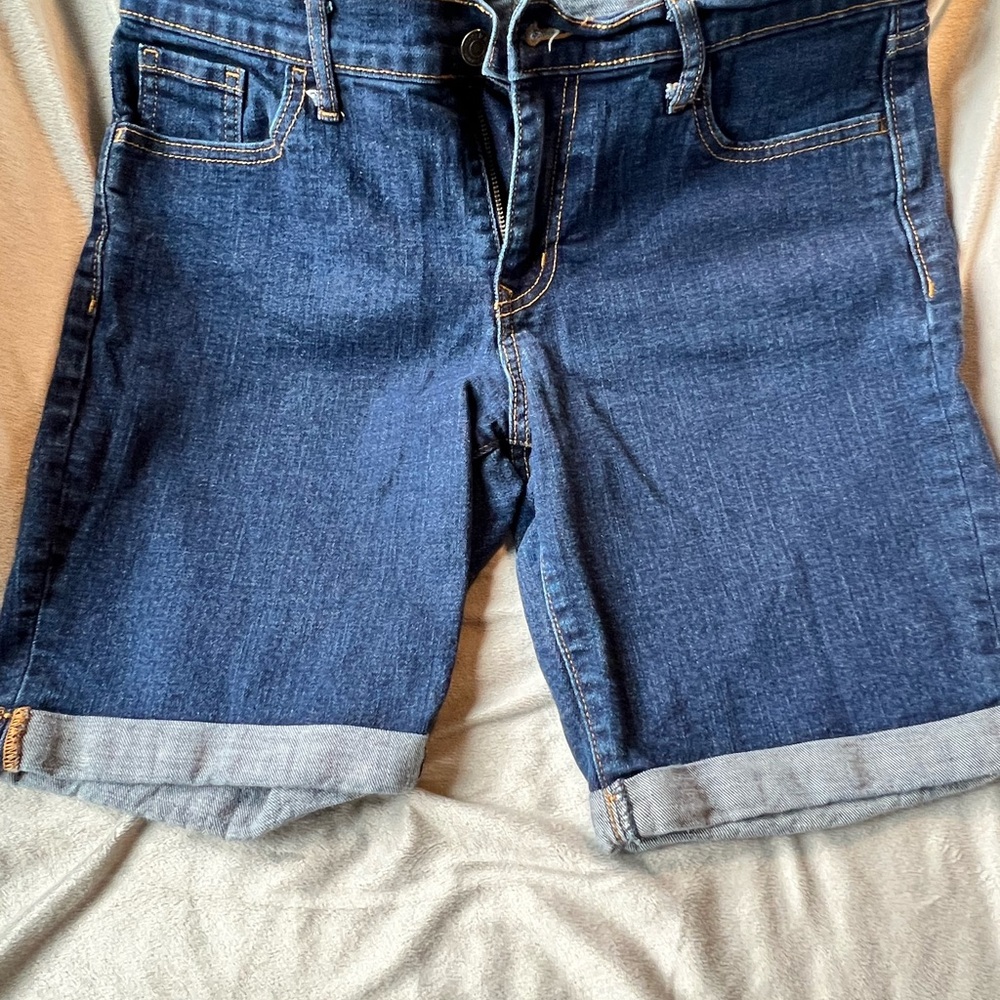 Old Navy Dark Blue Demin Fitted Shorts